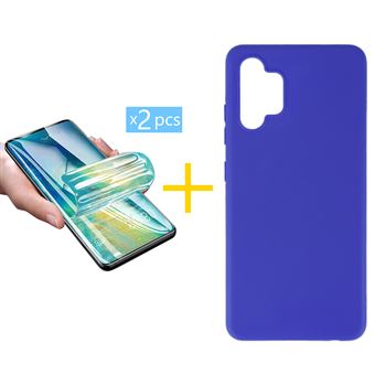 Pack 2 x Película de Hidrogel + Capa skyhe Samsung Galaxy A23 5G Silicone Liso Azul - 1