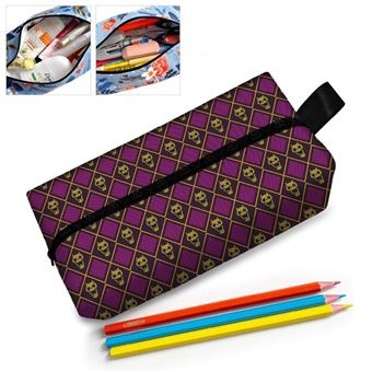 Estojo Sunny Holiday JOJO'S BIZARRE ADVENTURE crachá 19x9x6cm roxo - 1