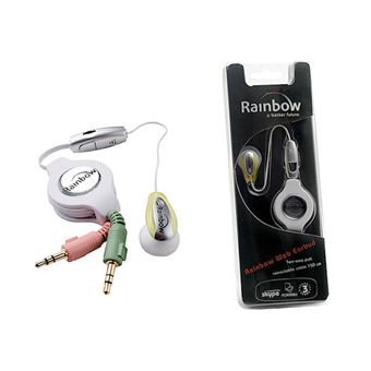 Auscultadores Rainbow Web Earbud Amarelo