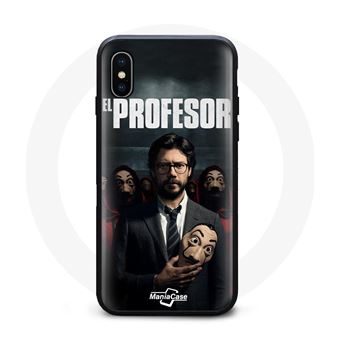 Capa Maniacase para Iphone XS Max Professeur Máscara La Casa de Papel Modelo - 1