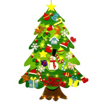 Árvore Natal feltro DIY V-REEL S05 | parede com luz | Verde - 1