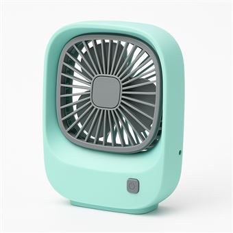 Ventoinha de Secretária PRITECH PBP-774 | Bateria Recarregável | 2 Velocidades | Cabo Incluído - Verde - 1