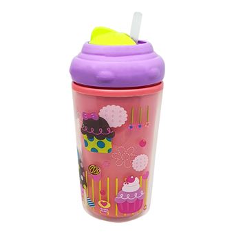 Copo Térmico com Palhinha de Silicone Multikids Baby | +24 Meses | 210 ml - Rosa - 1