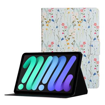 Capa PU Anti-queda, Fecho Magnético com Suporte e Porta-cartões de flores Magunivers para iPad mini (2021) - 1