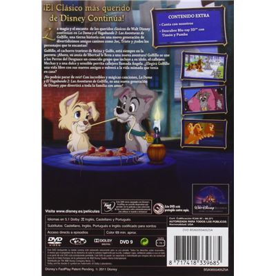 DVD A Dama e o Vagabundo 2 Disney