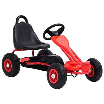 Kart a pedais com pneus pneumáticos vidaXL | vermelho - 1
