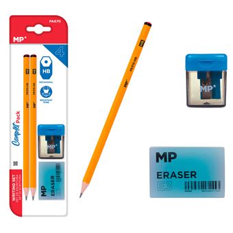 Conjunto de Escrita DAM | 2 Lápis + Borracha + Afia - 1