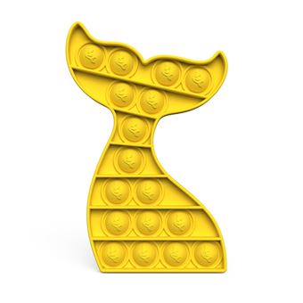 Brinquedo Anti Stress Push Pop It Fidget Lionvolant GK27 | Baleia Amarelo - 3 Peças - 1