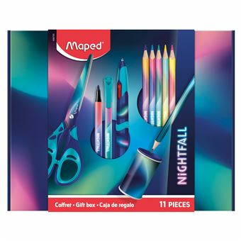 Conjunto Escolar Caixa Presente Maped Nightfall 899799 | 11 Peças - 1