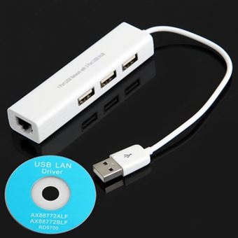 Adaptador Multi4you USB para Ethernet RJ45 / HUB 3 portas USB - 1