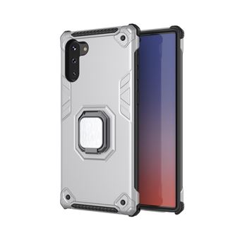 Capa Magunivers de TPU Suporte de Anel de Dedo Blindado Prata para Samsung Galaxy Note 10 5G/Note 10
