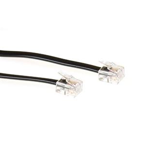 Cabo Telefónico ACT RJ11 - RJ11 cable, Black 1.0m | Preto - 1