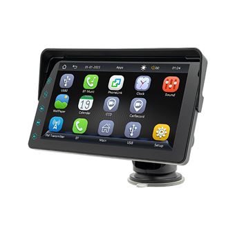 Ecrã tátil CarPlay Avizar | 7” com Android Auto / GPS / MP5 Player / Mirrorlink - 1