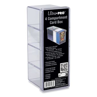 4 Compartment Card Storage Box - Clear (En) - 1