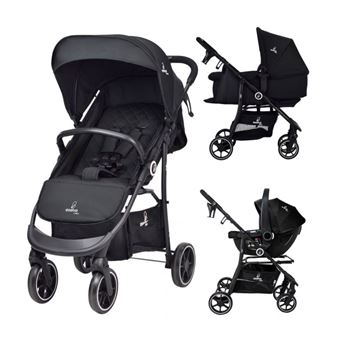 Carrinho de bebé 3 em 1 Asalvo Oslo 2 Black - 1