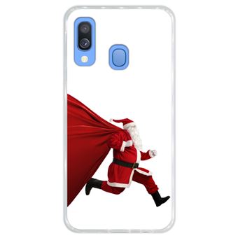 Capa Hapdey para Samsung Galaxy A40 2019 Design Pai Natal com Pressa em Silicone Flexível e TPU