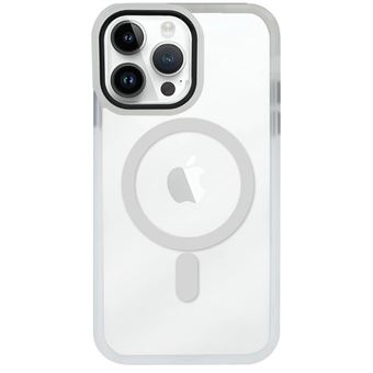 Capa Headcase® Premium Transparente MagSafe com Rebordos Coloridos para Apple iPhone 14 Pro - Branco - 1