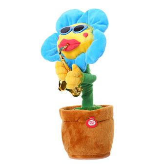 Peluche Interactivo Infantil Arzopa® Dancing Flor do Sol Saxofone | Repete Audição | 120 Canções -  Azul - 1