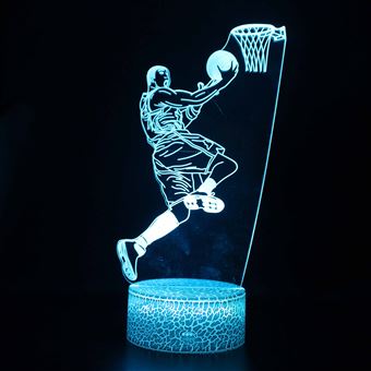 Lâmpada 3D HSMY | Infantil | Multicolorido com Controlo Remoto | Basketball | 1050 - 1