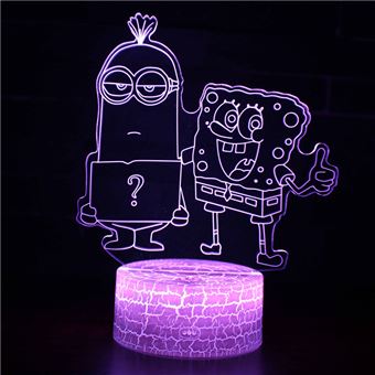 Lâmpada 3D HSMY | Infantil | Multicolorido com Controlo Remoto | Minions | 601 - 1