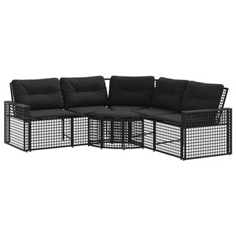 Sofá de Varanda VidaXL 365893 | Preto - 1