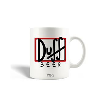 Caneca Maniacase Simpsons Duff Beer Logo Preto Vermelho - 1