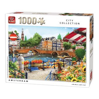 Puzzle King City Collection Mgl Amsterdam 1000 Peças - 1