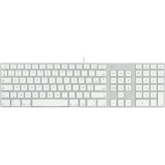 Mobility Lab USB Tastatur Für Mac – AZERTY Layout, Weiß/silber, Plug & Play, 1,5 M Kabel