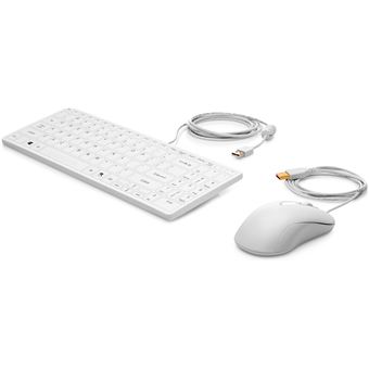 Teclado com Fios + Rato HP Conjunto de Teclado e Rato USB Healthcare Edition | Branco - 1