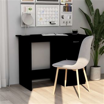 Secretária vidaXL | 100x50x76 cm | derivados de madeira preto - 1