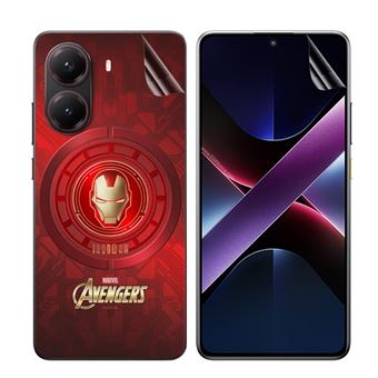 Kit Película Protectora de Hydrogel Frente e Verso Gift4Me para Xiaomi Poco X7 Pro Iron Man | Transparente - 1