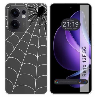 Capa TUMUNDOSMARTPHONE de Silicone Transparente para Oppo Reno 13F 4G / 13 F 5G Spider Design Desenhos - 1