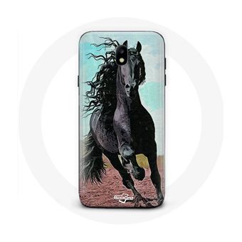 Capa Maniacase para Samsung Galaxy S4 O Preto Cavalo Da Raça Frison - 1