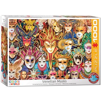 Puzzle Eurographics Máscaras Carnaval Veneza | Venice Carnival Masks | 1000 Peças - 1