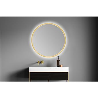 Espelho Iluminado BATHSTAGE B-953 | 80 cm | Borda Dourada - 1