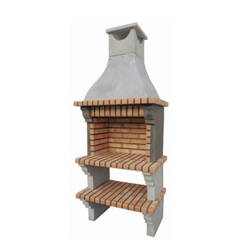 Churrasqueira simples ARTICIMENTOS BBQ PETRA | produzida em tijolo e cimento refratário | 91x57x240cm - 1