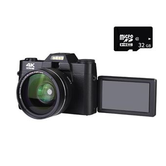 Câmara Fotográfica Digital EZII CDR9 | 4K | 16X | WIFI | Lentes para profissionais | multiplicador | 3" | 32G | Preto - 1