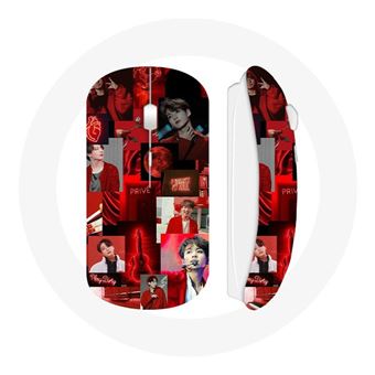 Rato Wireless Maniacase Bts Jungkook Imagem Conceito Vermelho - 1