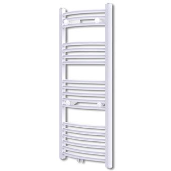 Aquecedor de toalhas para WC vidaXL | curvo 600 x 1160 mm | conector lateral e centro - 1