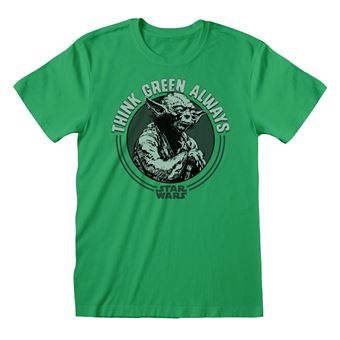Camisola de Manga Curta Star Wars Yoda Think Green | XL - Verde - 1