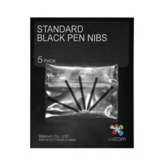 Wacom 5 pontas pretas standard p/ Wacom Intuos4 Large, Medium, Small, Wireless, X-Large (ACK-20001) - 1