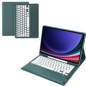 Capa ZURSANA para Samsung Galaxy Tab S10 Plus / S9 Plus de 12,4 " | Teclado | Bluetooth | Verde - 1
