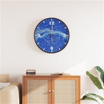 Relógio de parede vidaXL | com númerosem ponteiros luminosos Ø30 cm | azul - 1