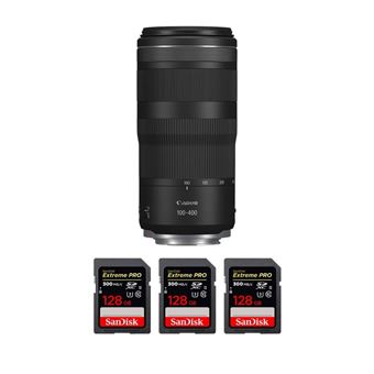 Objetiva Canon RF 100-400mm f5.6-8 IS USM + 3 SanDisk 128GB Extreme PRO UHS-II SDXC 300 MB/s + PDF MCZ DIRECT 15 Técnicas para Melhorar as suas Fotografias - 1