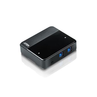 Comutador de Dados de Computador ATEN Comutador de Partilha Periférico de 2 x 4 USB 3.2 Gen1 | Preto - 1