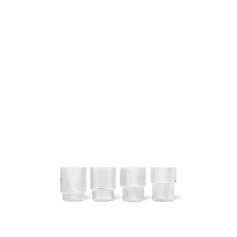 Copo de Água Ferm LIVING Ripple Glasses (Set of 4) | Transparente - 1