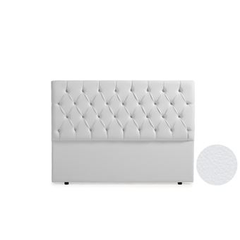 Cabeceira Estofada Moonia Capri Pele Sintética | 145 X 120 X 12 cm | Branco - 1