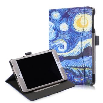 Capa PU padrão impresso com suporte a noite estrelada para Apple iPad Mini (2019) 7.9 inch/mini 4 3 2 1 - 1