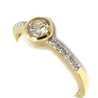 Les Trésors De Lily - Anel banhado a ouro "Scarlett"ouro branco - Tamanho 13 - 1