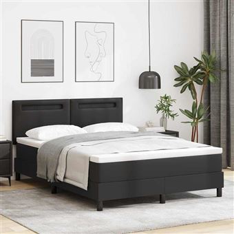 Estrutura de Cama com Colchão vidaXL | Preto | 140 x 200 cm - 1